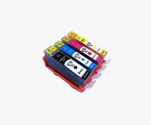 Combo Cartuchos Compatibles 670XL x4 Colores